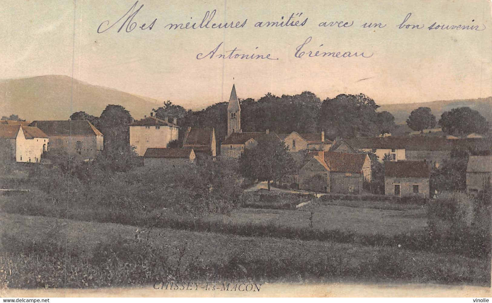 P-24-Mi-Is-1838 : CHISSEY-LES-MACON. CARTE COULEUR - Other & Unclassified