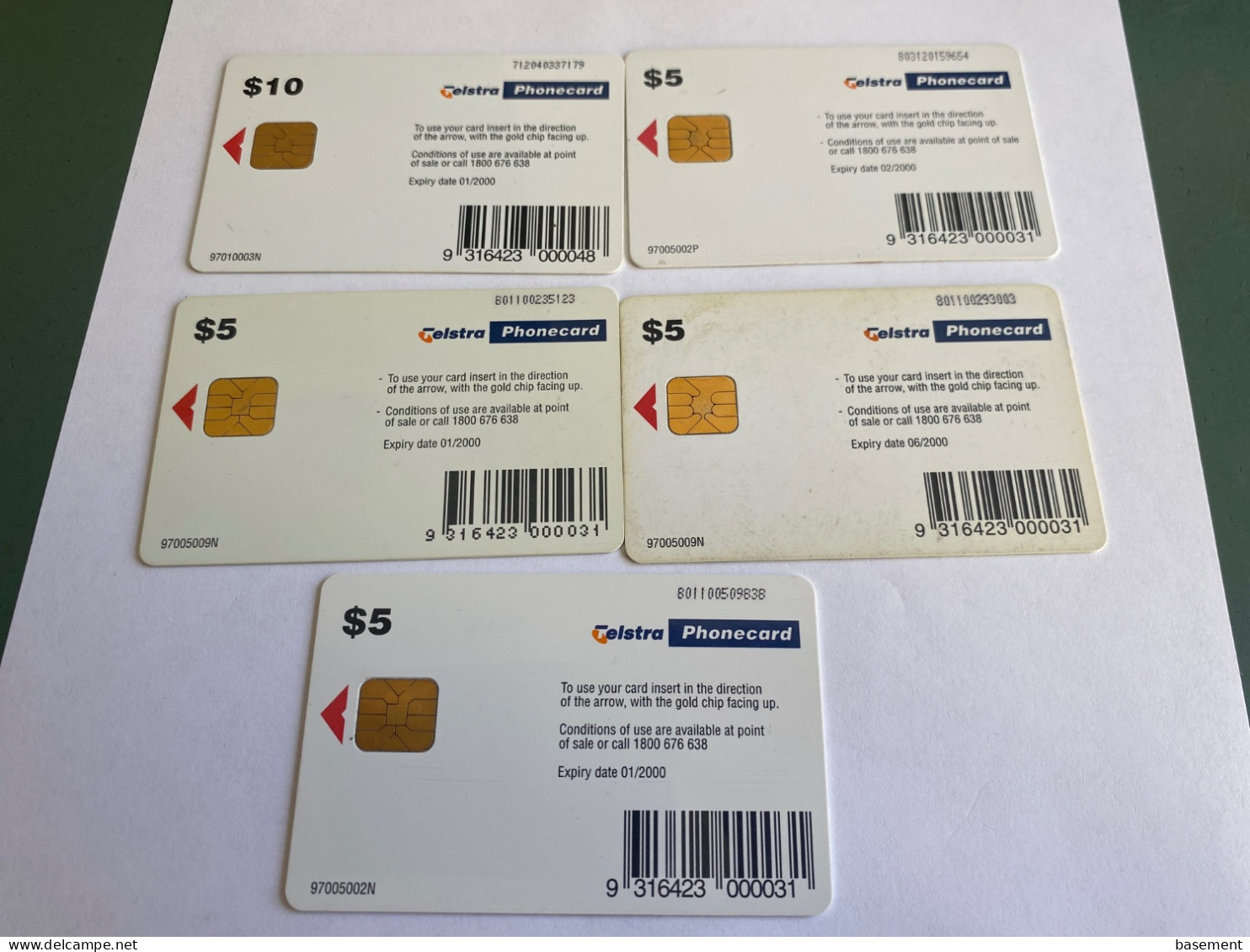 - 2 - Australia Chip 5 Different Phonecards - Australia