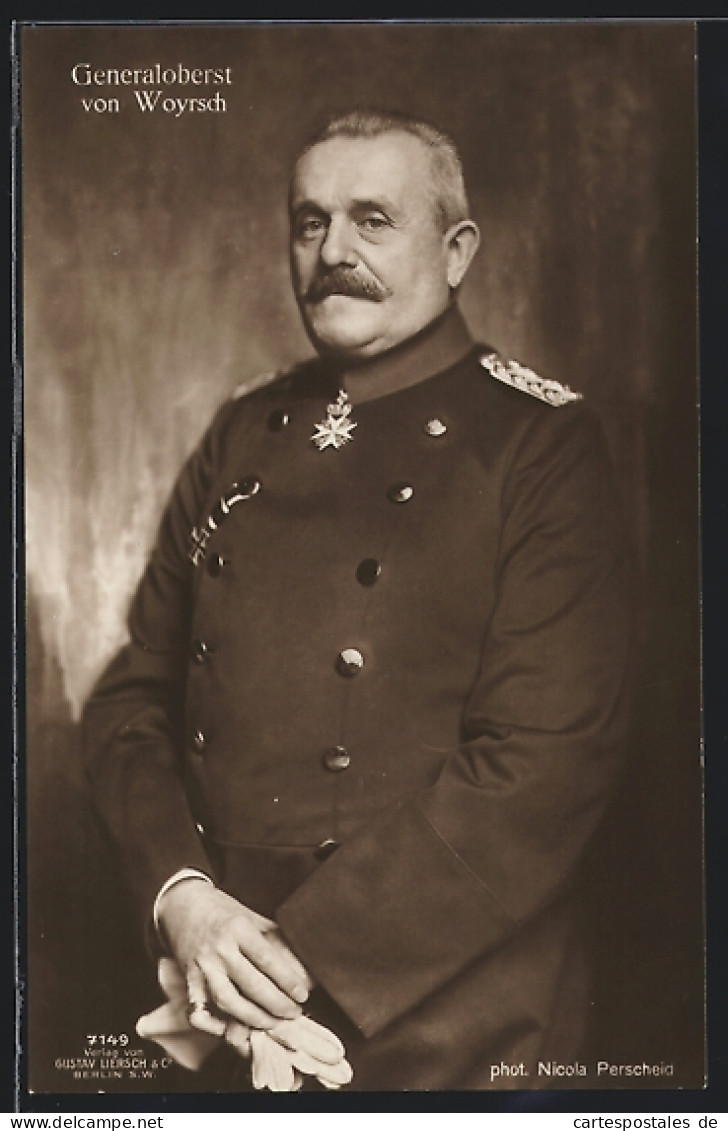 AK Heerführer Generaloberst Von Woyrsch In Uniform  - Guerra 1914-18