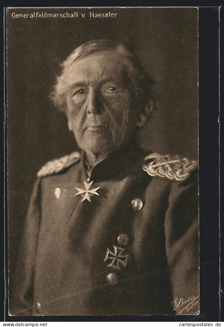 AK Generalfeldmarschall Von Haeseler In Uniform Mit Pour Le Mérite Und EK I  - War 1914-18
