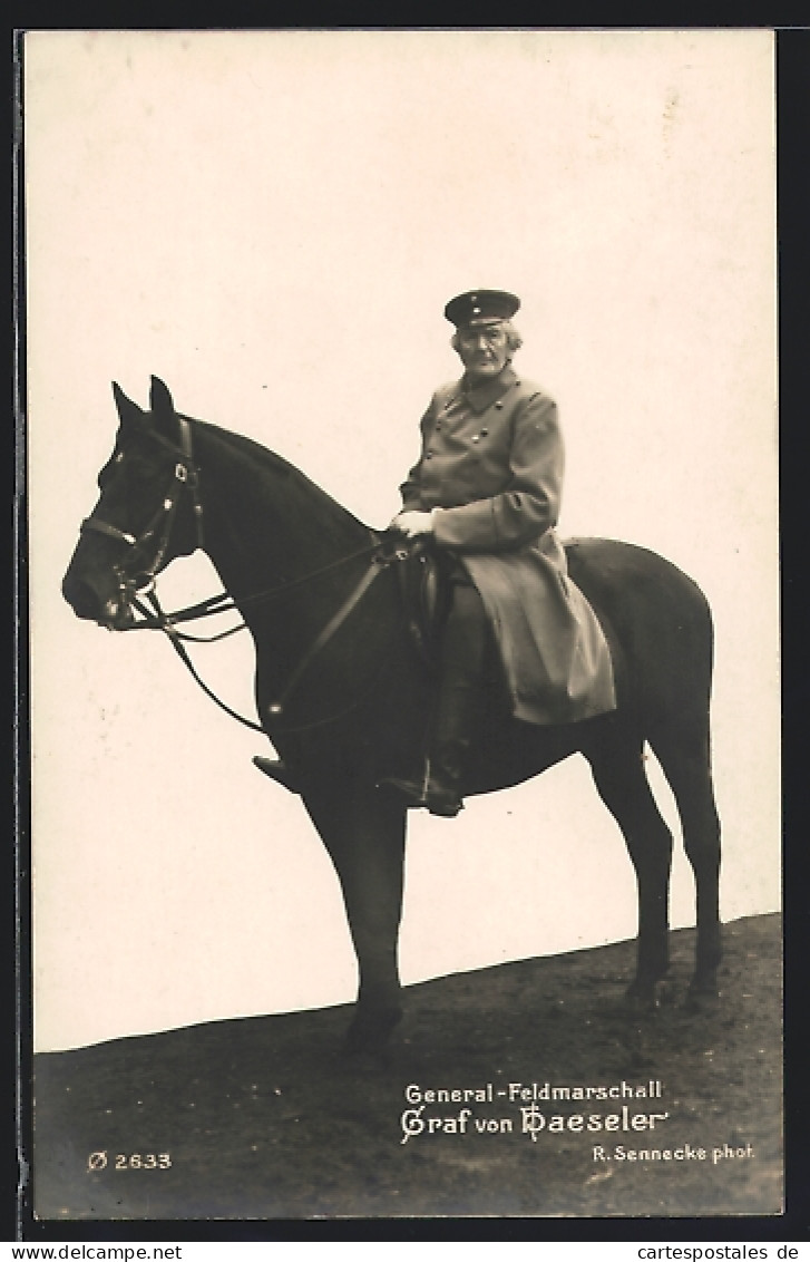 AK General-Feldmarschall Graf Von Haeseler Zu Pferd  - Guerra 1914-18