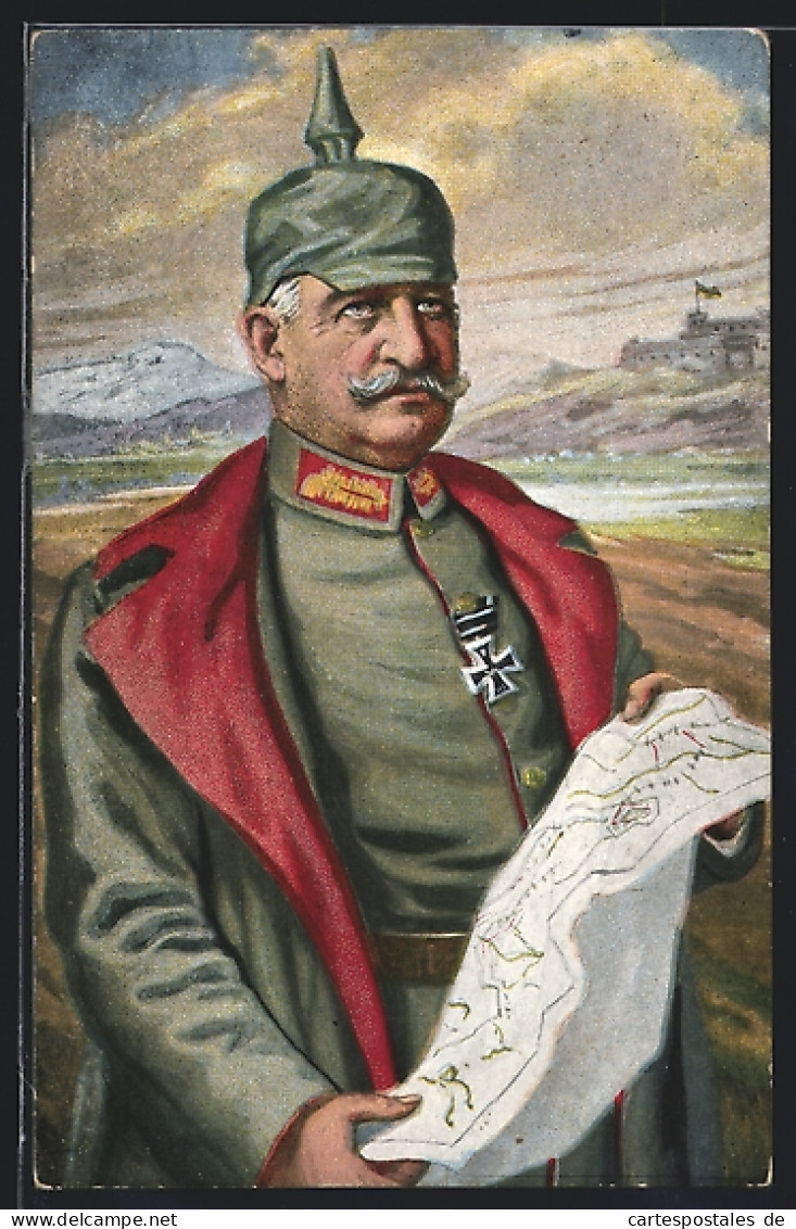 AK Heerführer General Von Linsingen Mit Pickelhaube  - Oorlog 1914-18