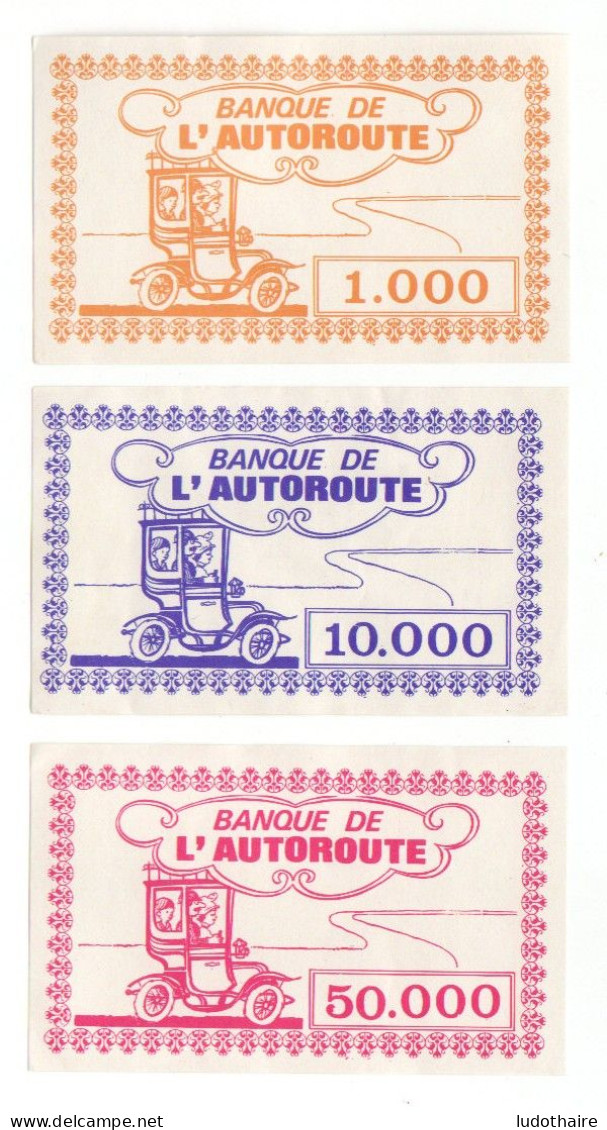 3 Billets De Jeu L'Autoroute, Tacot - Specimen