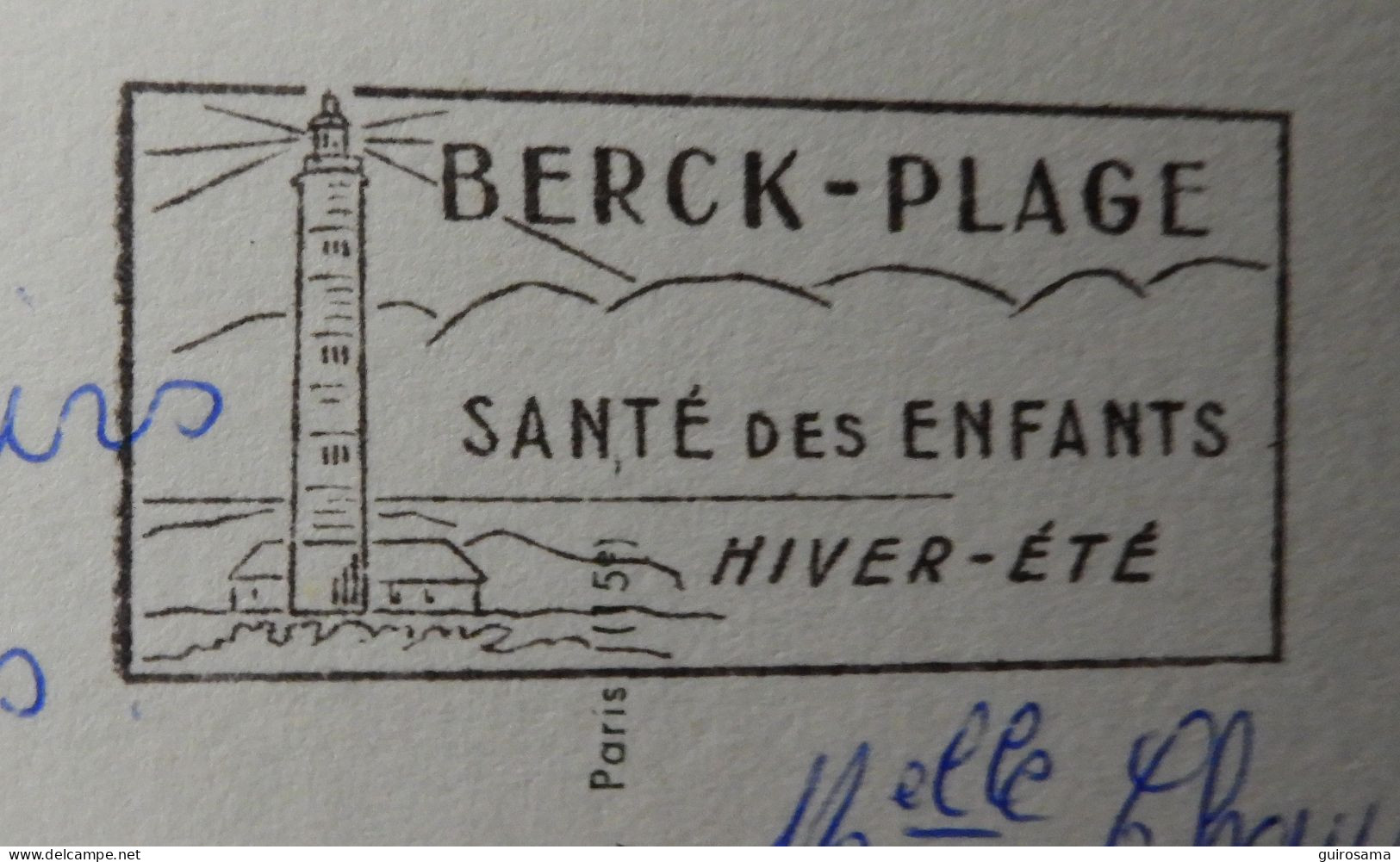 Berck-plage : La Plage - Marcophilie Phare - 1921-1960: Période Moderne