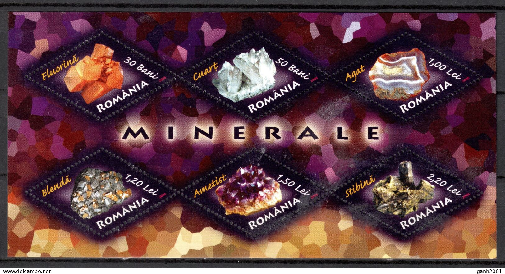 Romania 2006 Rumanía / Minerals Geology MNH Minerales Mineralien / Cu22136  27-32 - Mineralien