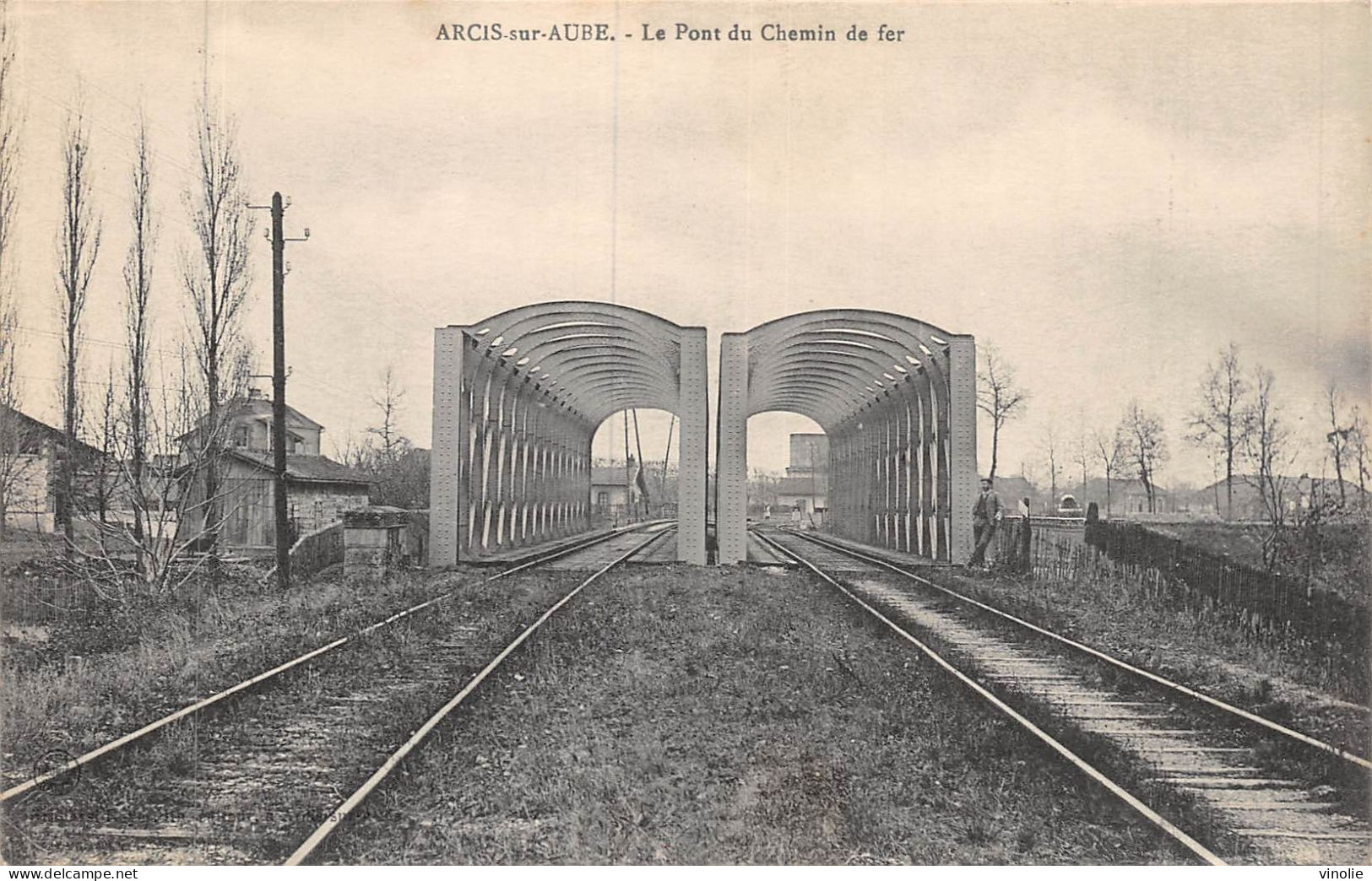 P-24-Mi-Is-1841 : ARCIS-SUR-AUBE. LE PONT DE CHEMIN DE FER - Arcis Sur Aube