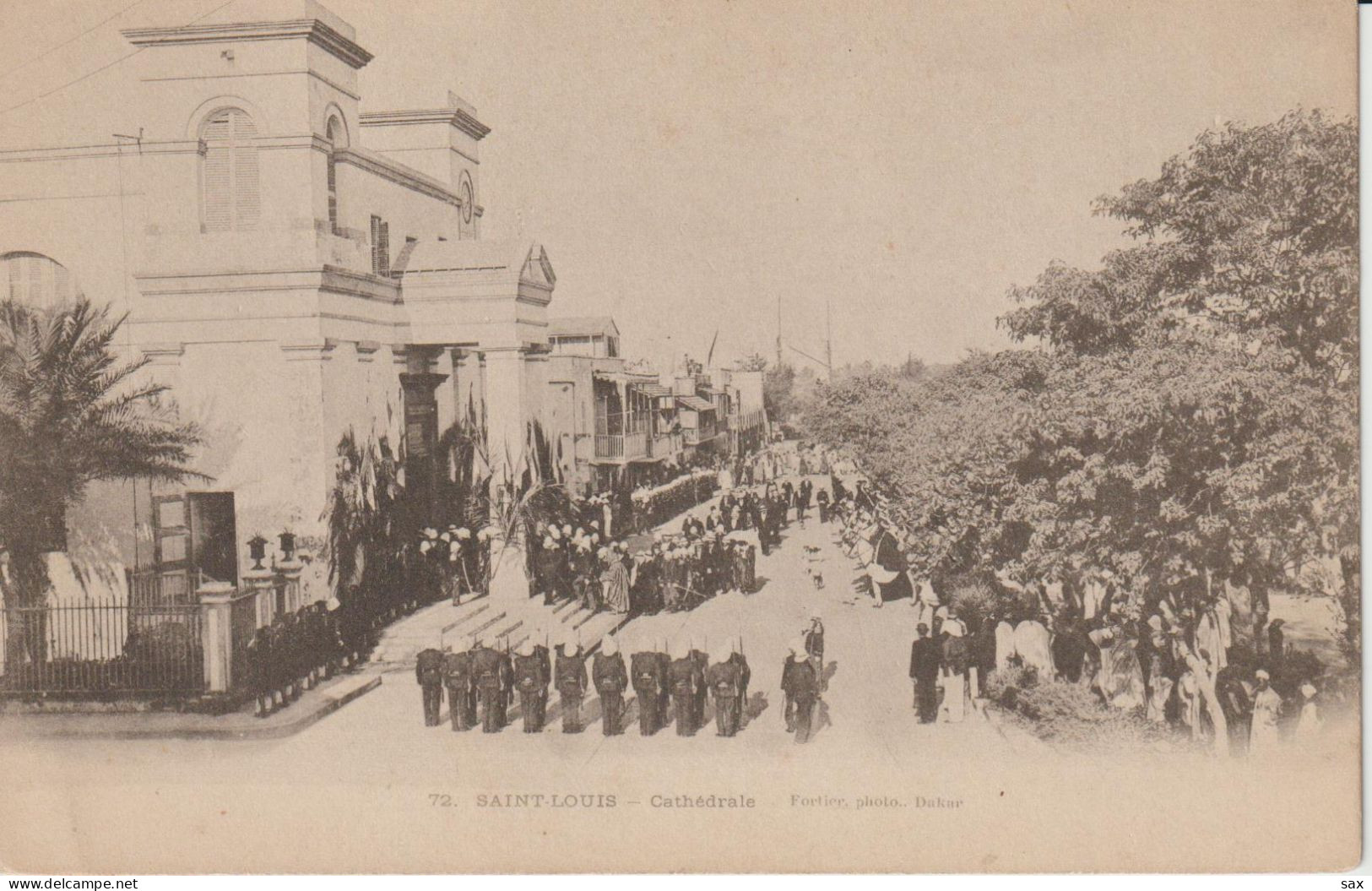 2420-135 Avant 1905 N°72  St Louis Cathédrale Cérémonie Officiéle ? Fortier Photo Dakar  Retrait Le 01-06 - Senegal