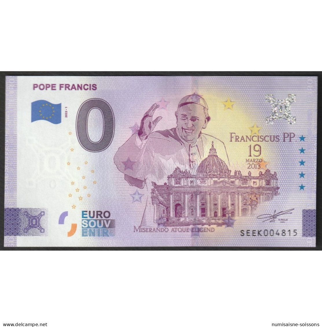 ITALIE - PAPE FRANCOIS - 2022-1 - Private Proofs / Unofficial