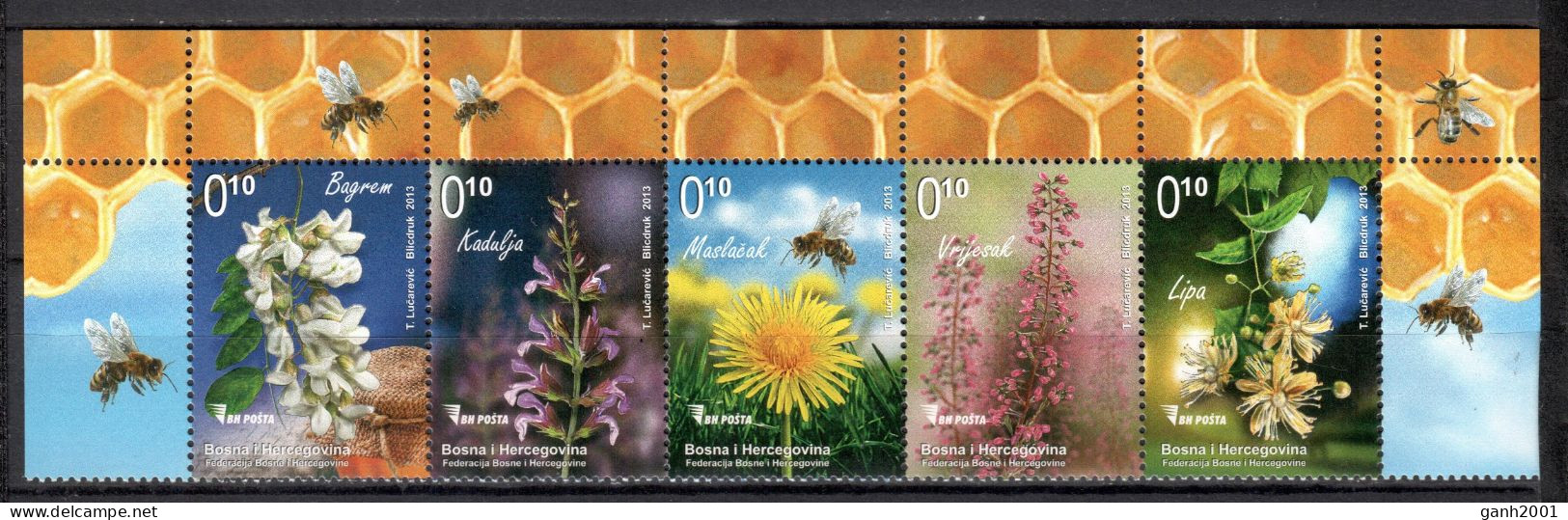 Bosnia I Hercegovina 2013 / Flowers Bees MNH Blumen Bienen Abejas Flores Fleurs / Cu21958  41-16 - Other & Unclassified