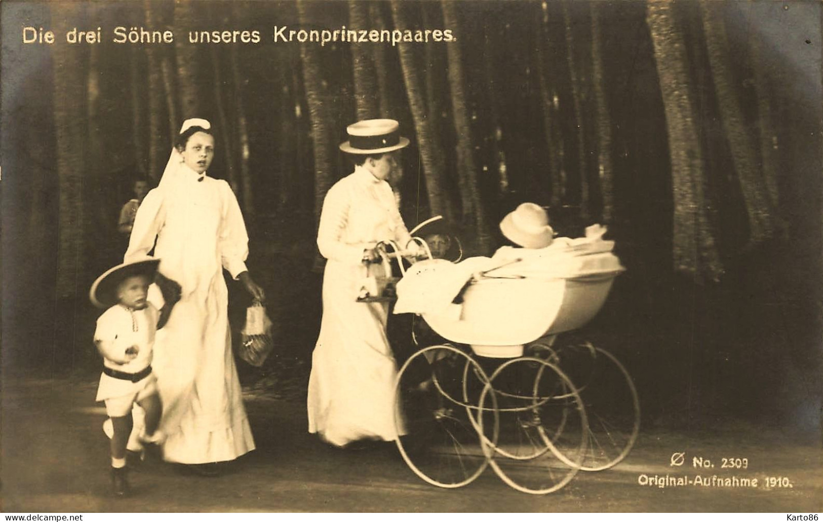 Germany * Carte Photo * Die Drei Söhne Unseres Kronprinzenpaares * Royale Royauté Royalty * Landau Pram Kinderwagen - Other & Unclassified