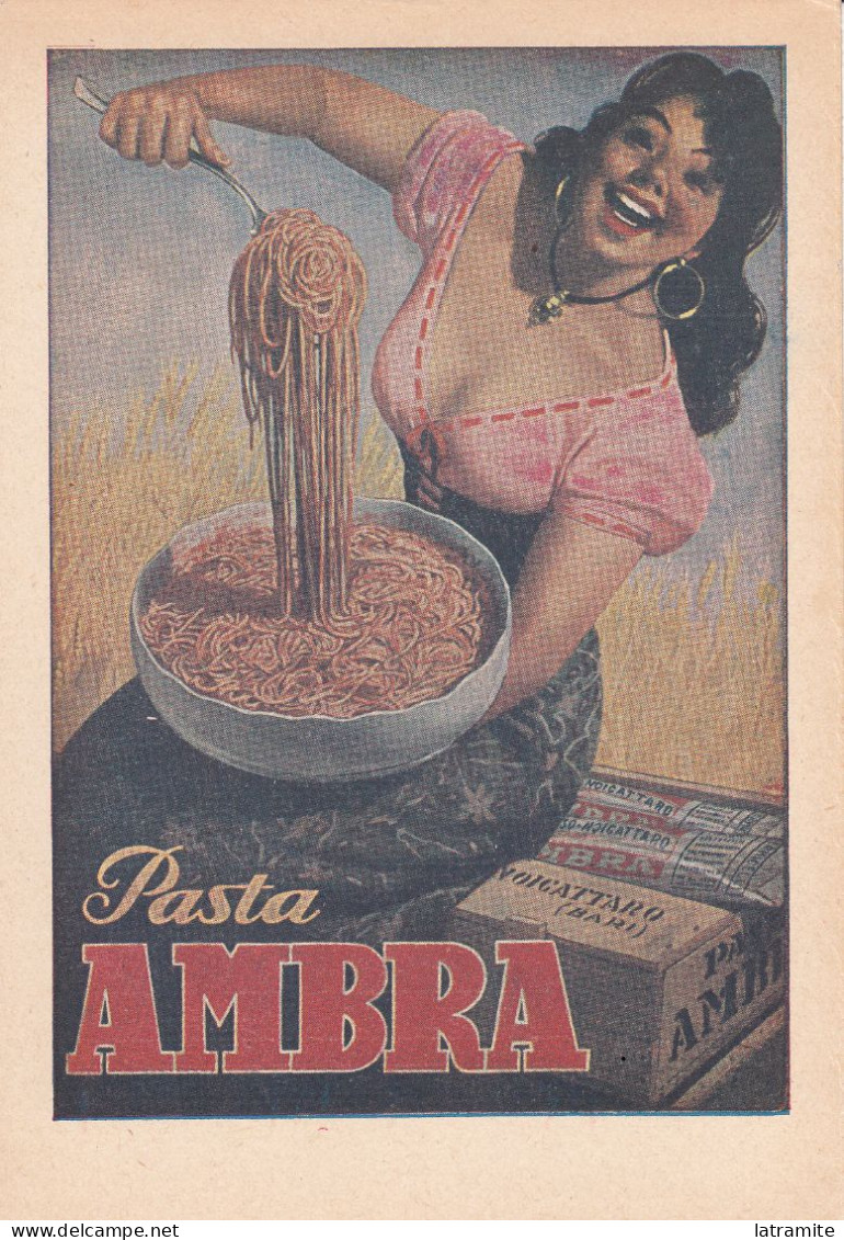 BOCCASILE - Cartolina Pubblicitaria Pasta AMBRA - Sonstige & Ohne Zuordnung