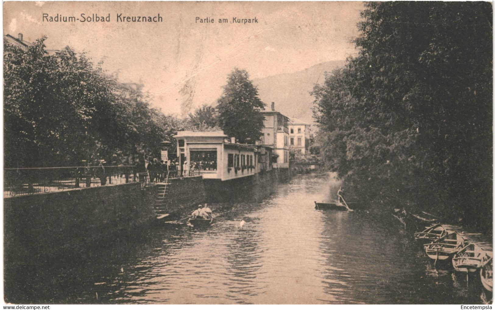 CPA Carte Postale Germany Kreuznach Radium Solbad  Partie Am Kurpark 1919 VM80751 - Bad Kreuznach
