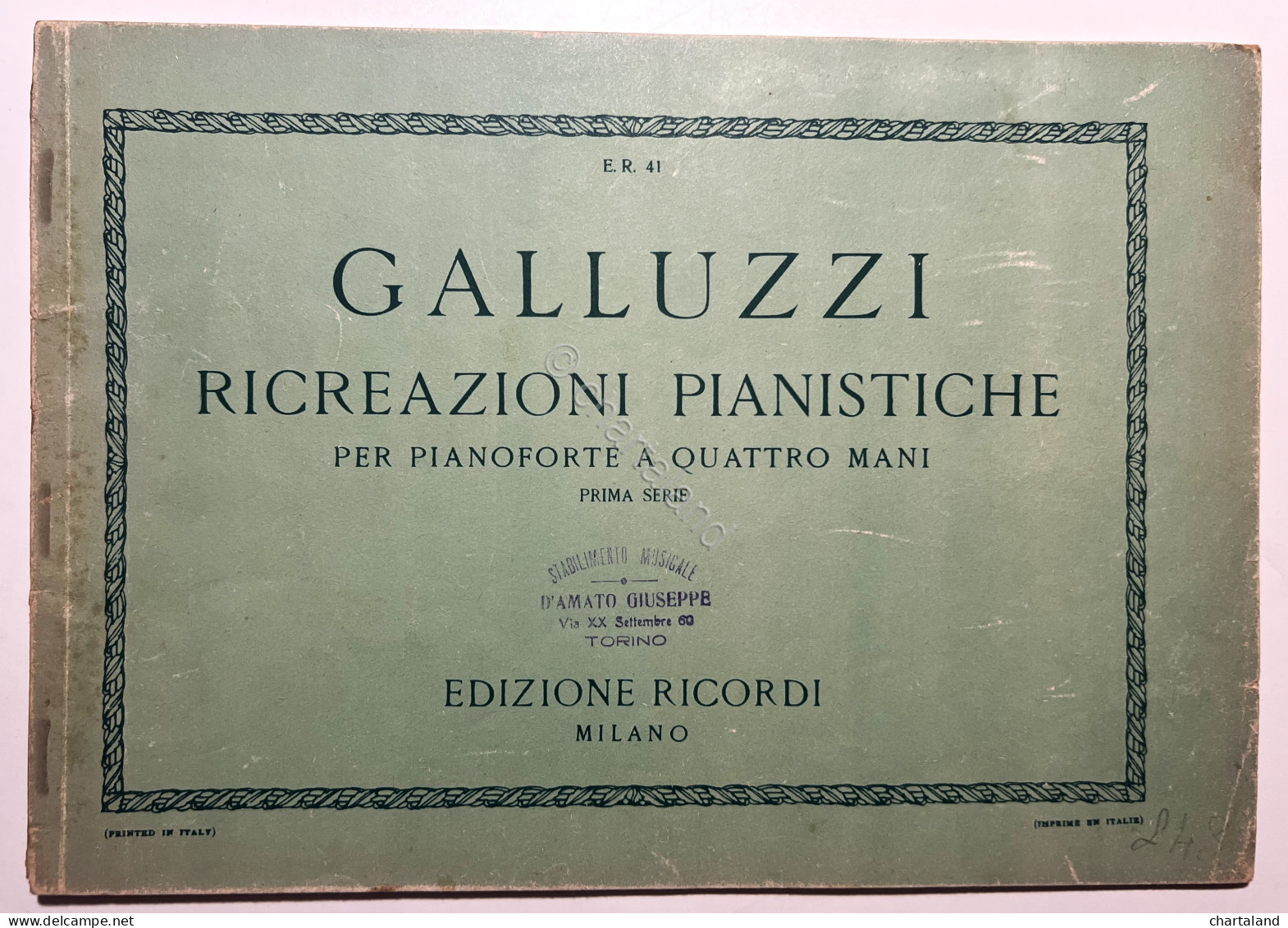 Spartiti - G. Galluzzi - Ricreazioni Pianistiche Per Piano A 4 Mani - Ed. 1944 - Non Classés