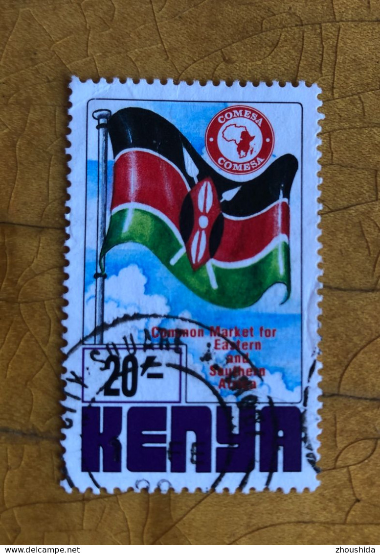 Kenya Flag 20SH Fine Used - Kenia (1963-...)