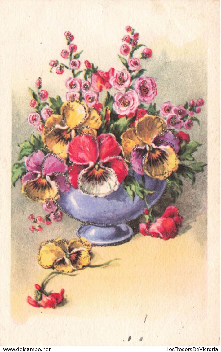 FANTAISIES - Fleurs Dans Une Vase - Colorisé - Carte Postale Ancienne - Andere & Zonder Classificatie