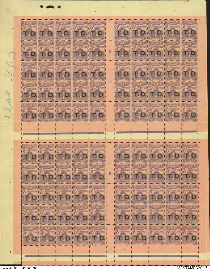 Tunisie 1929 - Colonie Française- Timbres Neufs. Yvert Taxe Nr.: 51.Panneau De 100 Avec Millesime "9" (x2) (EB) AR-02707 - Ungebraucht