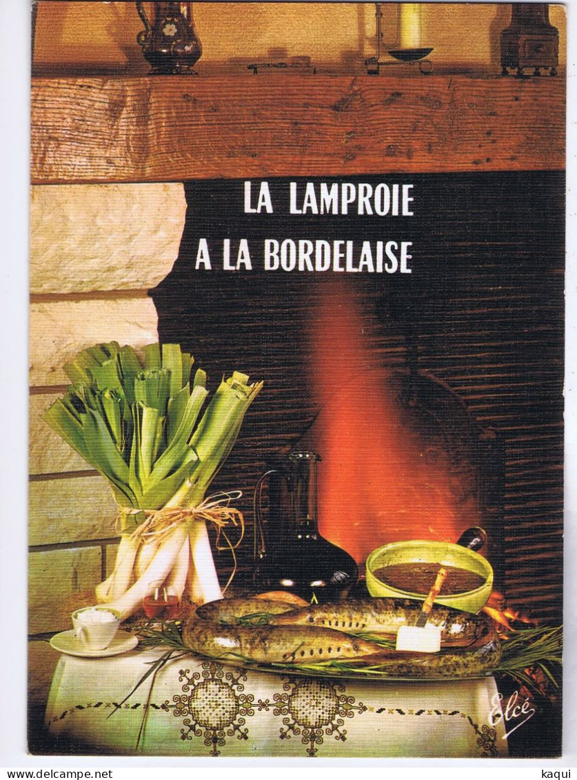 RECETTE - LA LAMPROIE A LA BORDELAISE - Cartes Elcé - N° 1689 - Recipes (cooking)