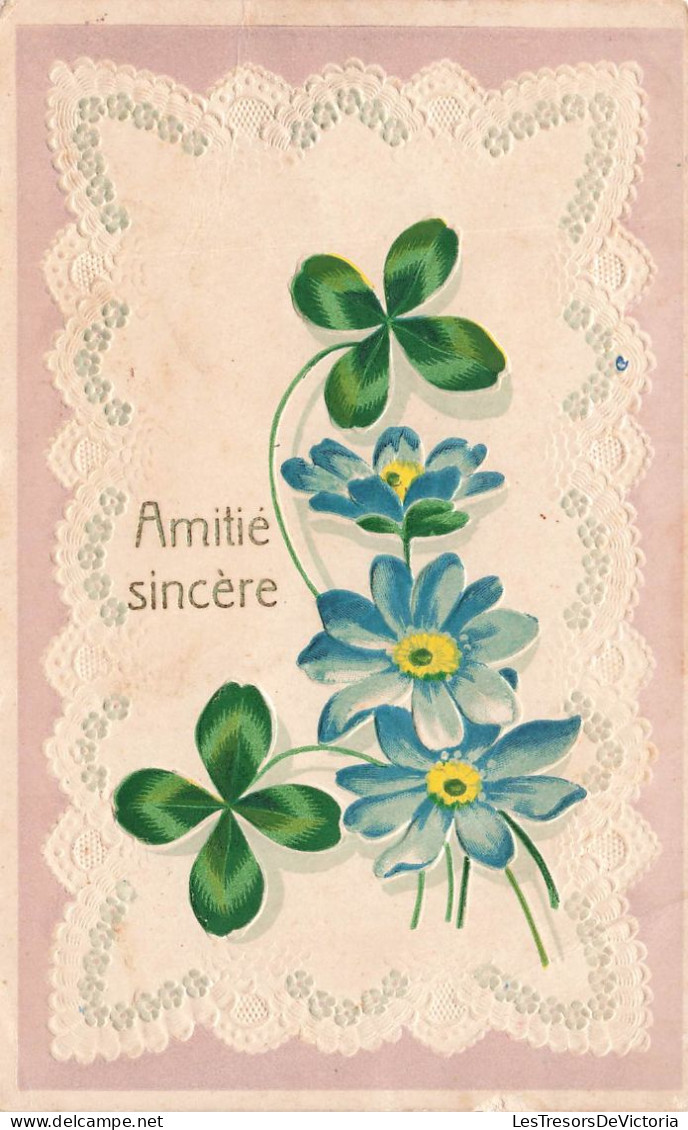 FANTAISIES - Amitié Sincère - Fleurs - Carte Postale Ancienne - Altri & Non Classificati