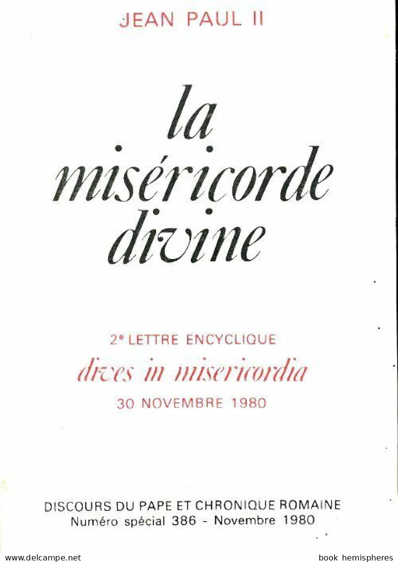 La Miséricorde Divine (1980) De Jean-Paul II - Religion