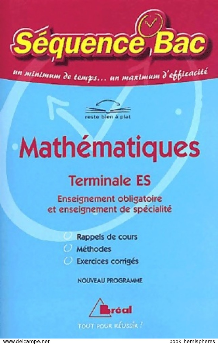 Mathématiques Terminale ES (2002) De Collectif - 12-18 Ans