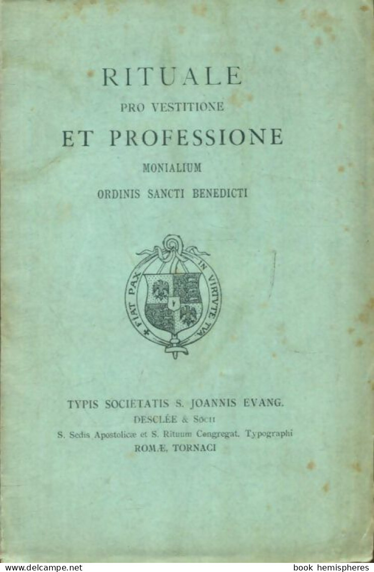 Rituale Pro Vestitione Et Professione (1909) De Inconnu - Religion