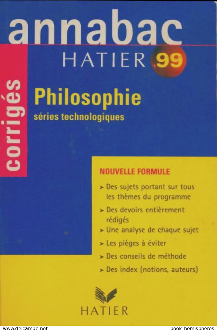 Philosophie Séries Technologiques 1999 (1998) De Gilles Ribault - 12-18 Ans