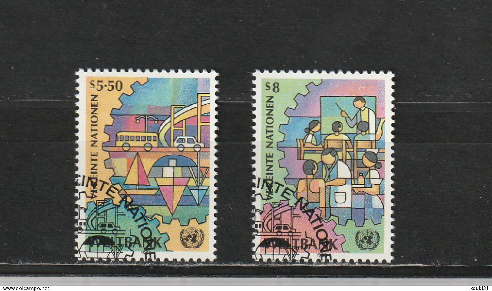 Nations Unies (Vienne) YT 89/90 Obl : Banque Mondiale - 1989 - Used Stamps