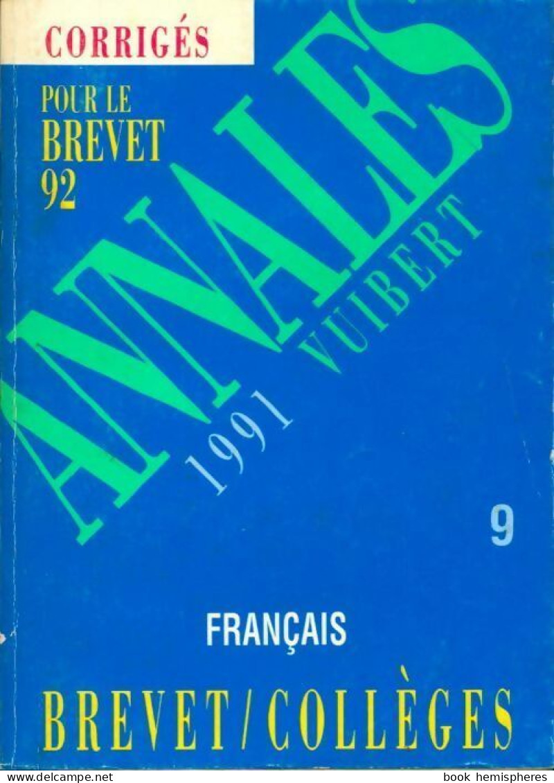 Français Brevet 3e 1991 (1990) De Collectif - 12-18 Years Old