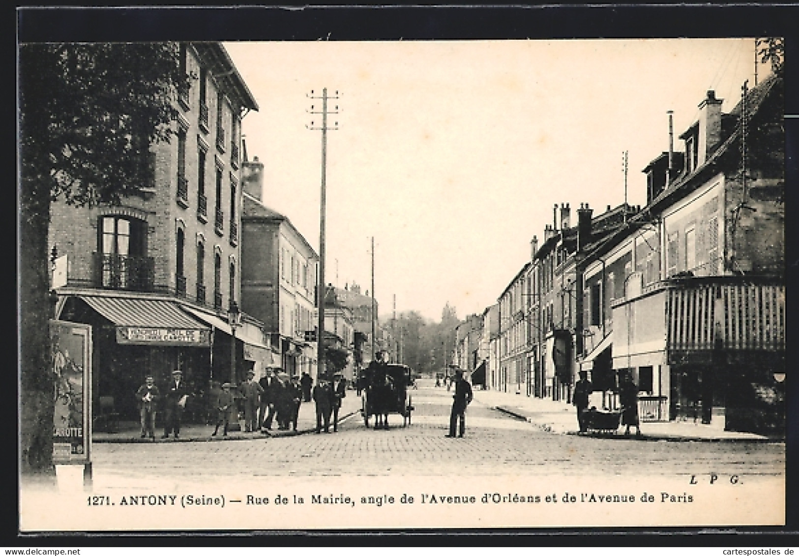 CPA Antony, Rue De La Mairie, Angle De L`Avenue D`Orléans Et De L`Avenue De Paris  - Antony