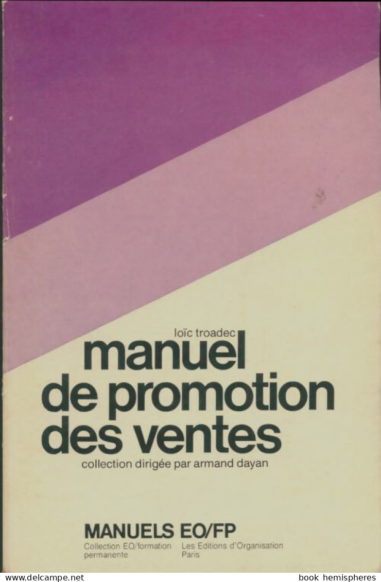 Manuel Des Promotion Des Ventes (1975) De Loïc Troadec - Economie