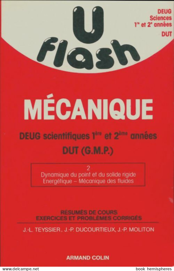 Mécanique DEUG Scientifiques (1994) De Jean-Louis Teyssier - Sciences