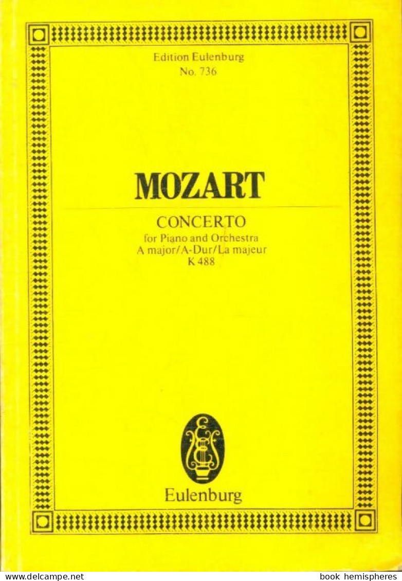 Mozart : Concerto For Piano And Orchestra K 488 (0) De Collectif - Musique