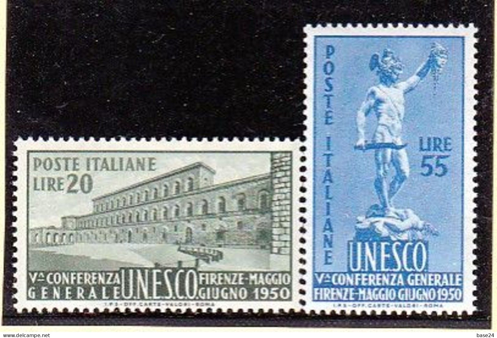 1950 Italia Italy Repubblica UNESCO Serie Di 2v. MNH** - 1946-60: Ungebraucht