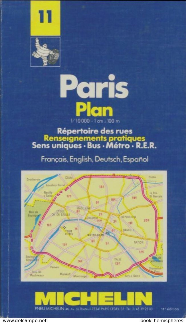Plan Paris (1987) De Collectif - Tourismus