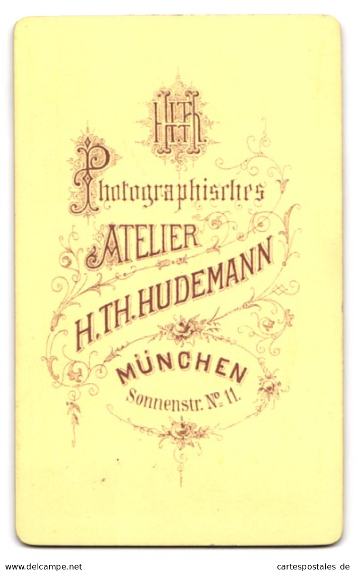 Fotografie H. Th. Hudemann, München, Sonnenstr. 11, Bürgerlicher Herr Mit Zwicker  - Personnes Anonymes