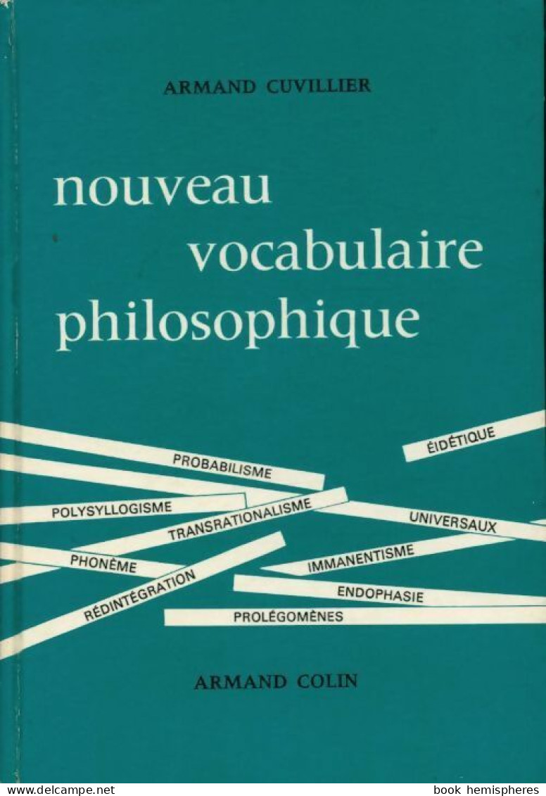 Nouveau Vocabulaire Philosophique (1975) De Armand Cuvillier - Psychologie/Philosophie