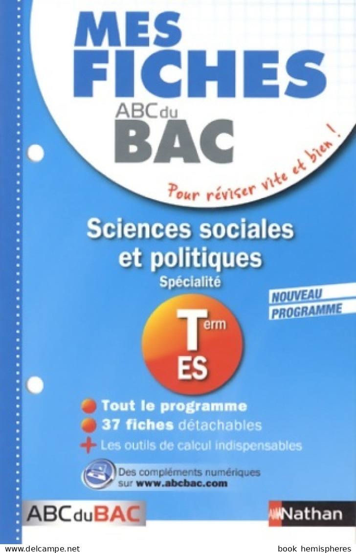 MES FICHES ABC BAC SCI SOC POL (2013) De Delphine De Chouly - 12-18 Jahre