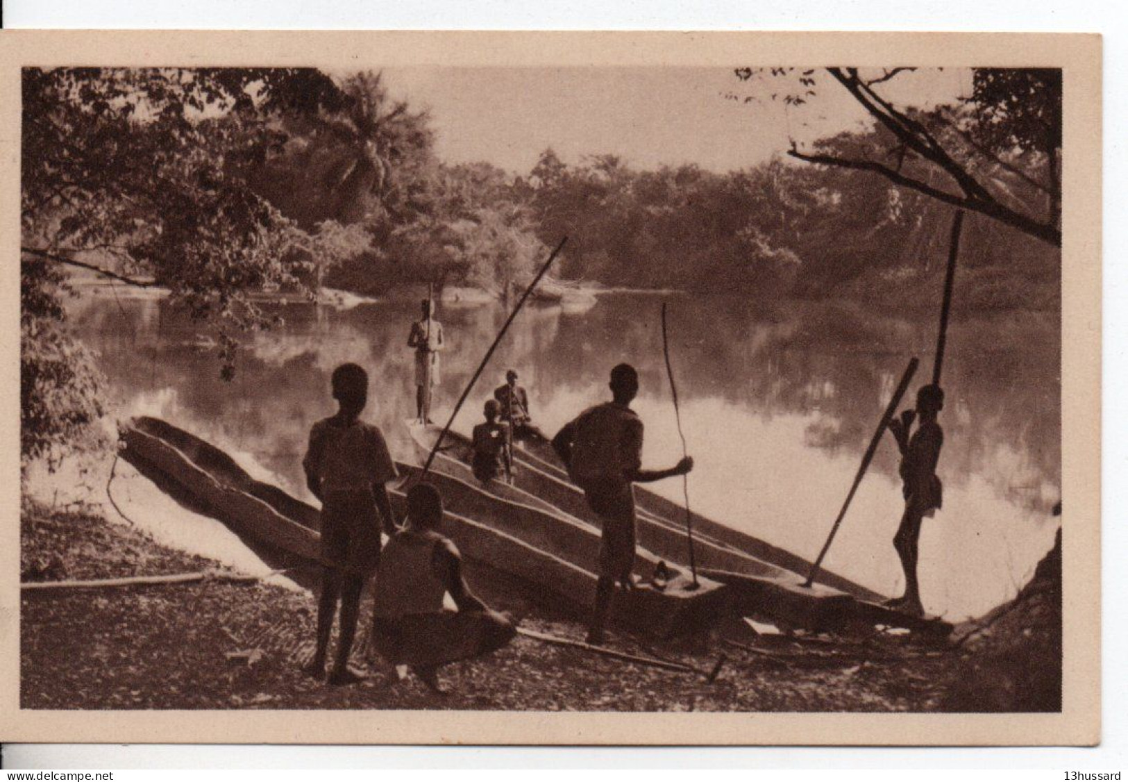 Carte Postale Ancienne Congo - Pêcheurs Congolais - Autres & Non Classés