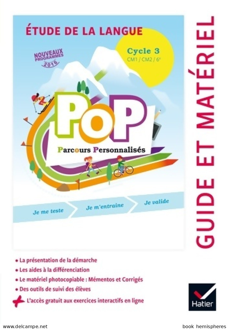 POP Parcours Personnalisés - Etude De La Langue Cycle 3 Éd. 2017 - Guide Pédagogique (2017) De Olivier B - 6-12 Ans