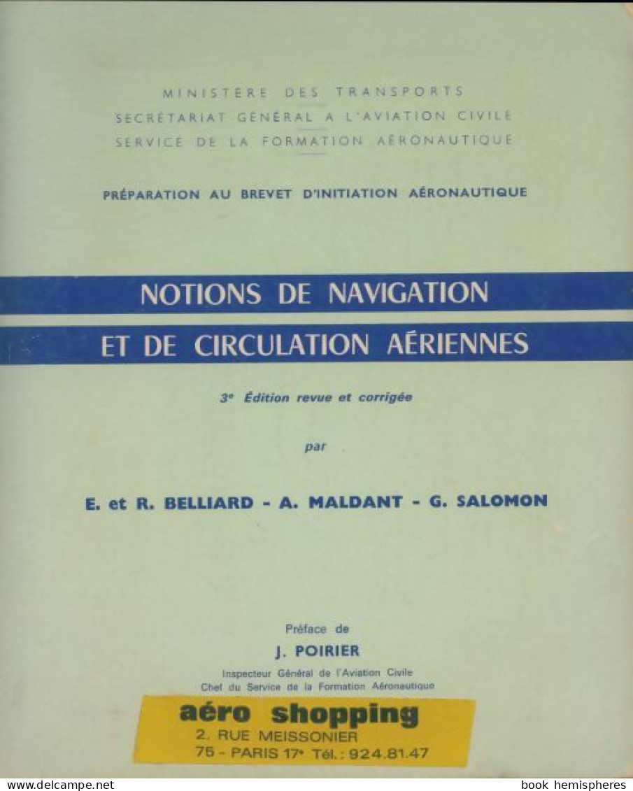 Notions De Navigation Et De Circulation Aériennes (1972) De Collectif - AeroAirplanes