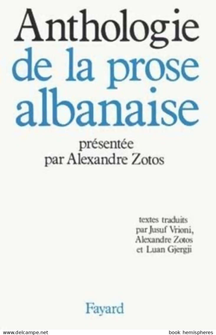 Anthologie De La Prose Albanaise (1984) De Collectif - Sonstige & Ohne Zuordnung