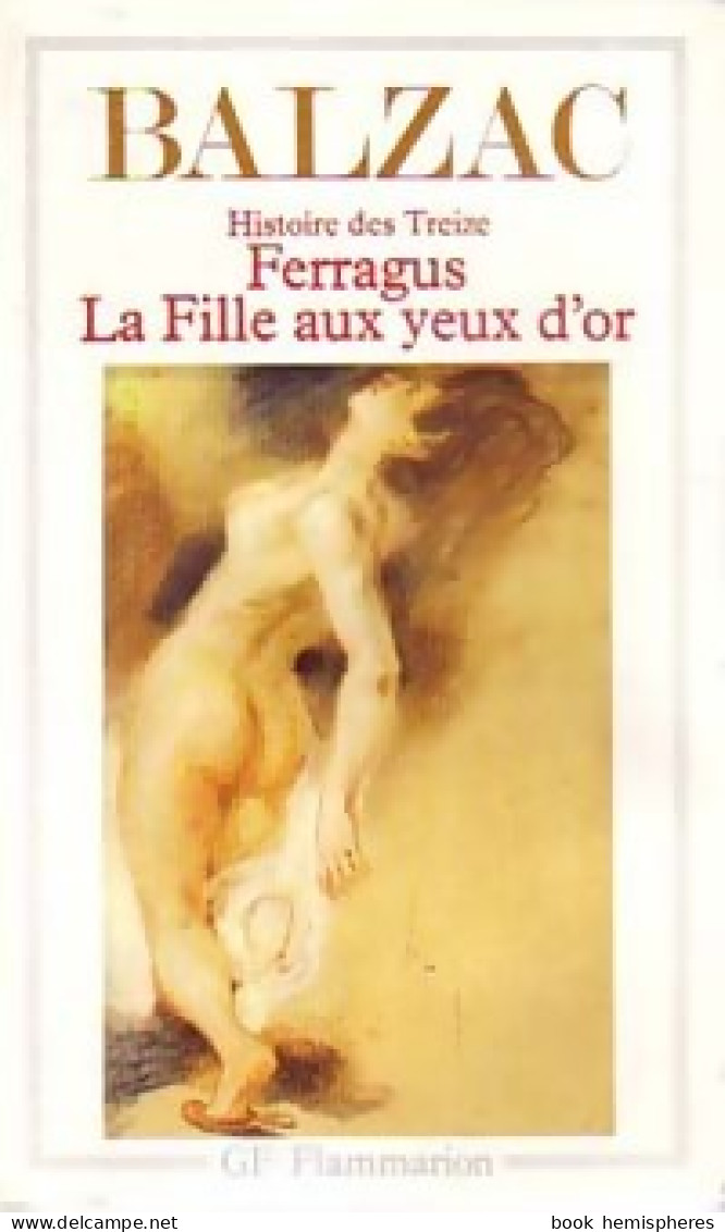 Ferragus / La Fille Aux Yeux D'or (1988) De Honoré De Balzac - Autres & Non Classés