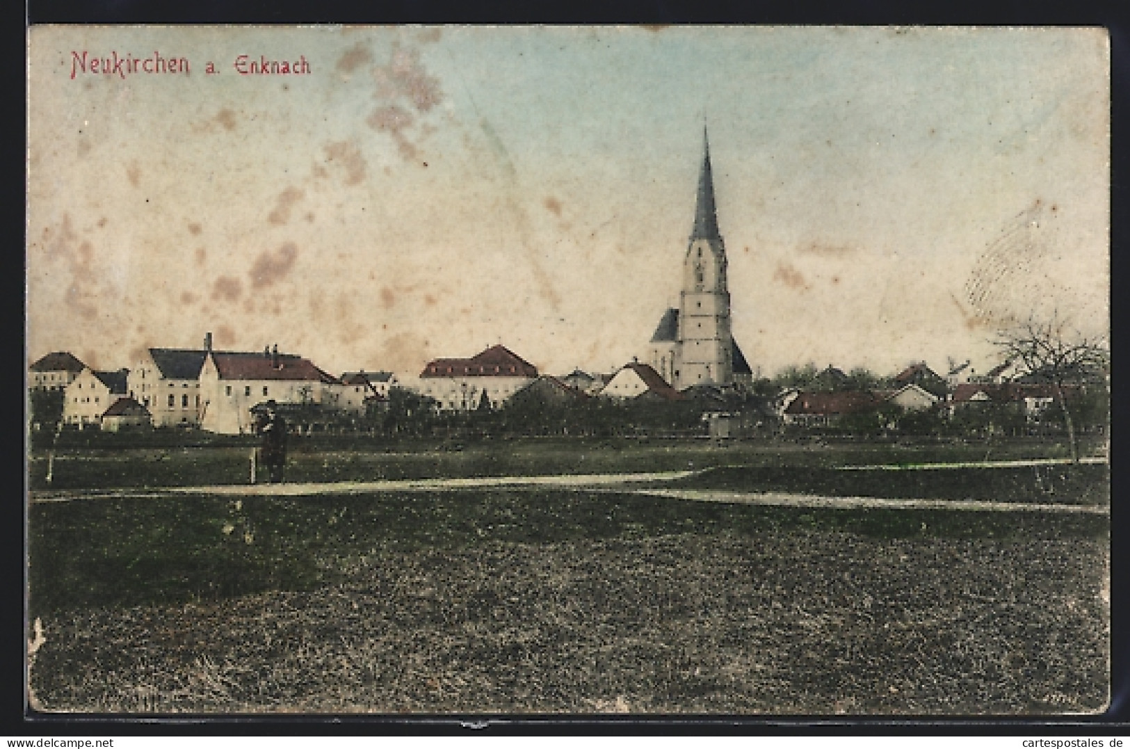 AK Neukirchen A. Enknach, Ortspanorama Mit Kirche  - Andere & Zonder Classificatie