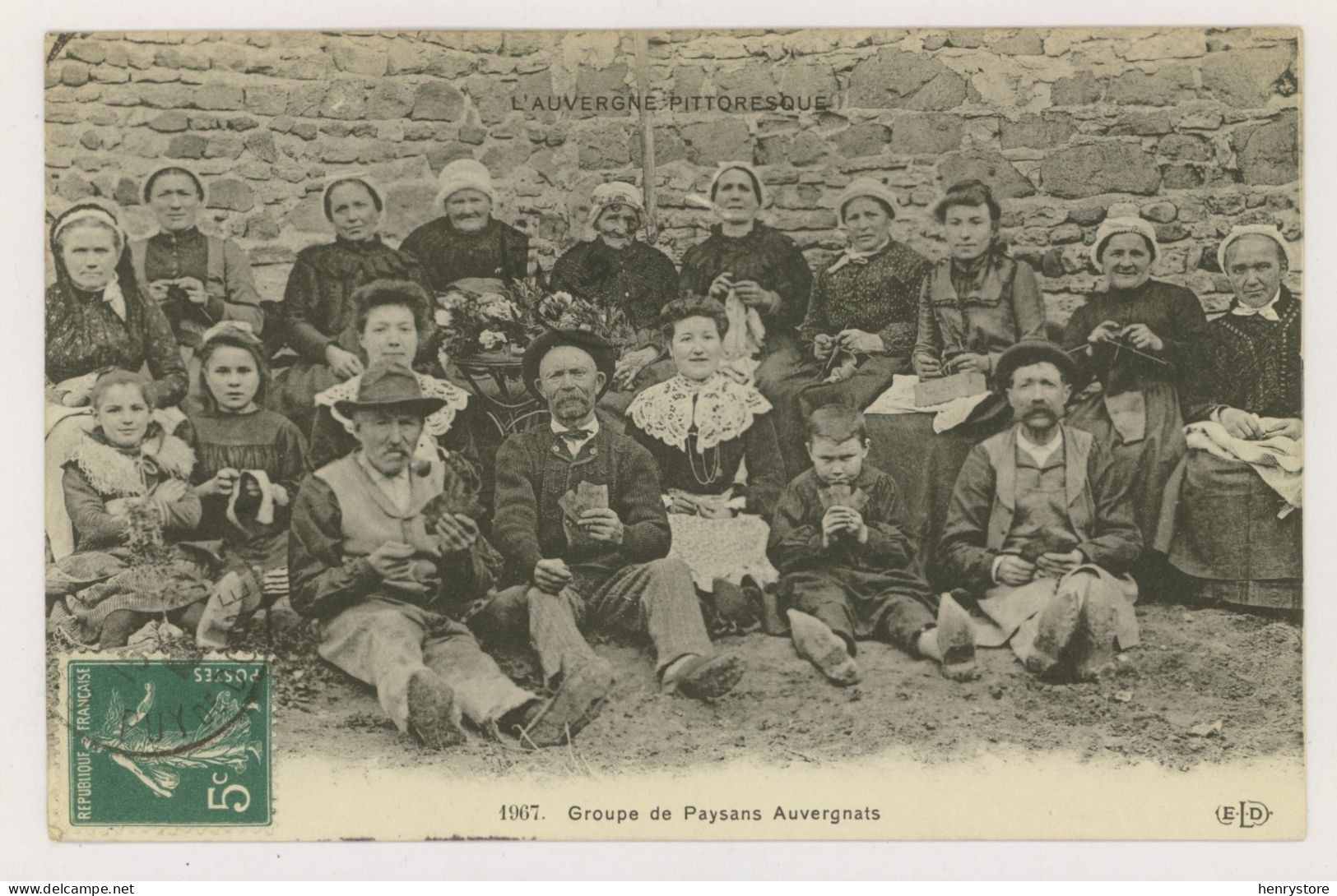 Auvergne : Groupe De Paysans Auvergnats (z4217) - Auvergne