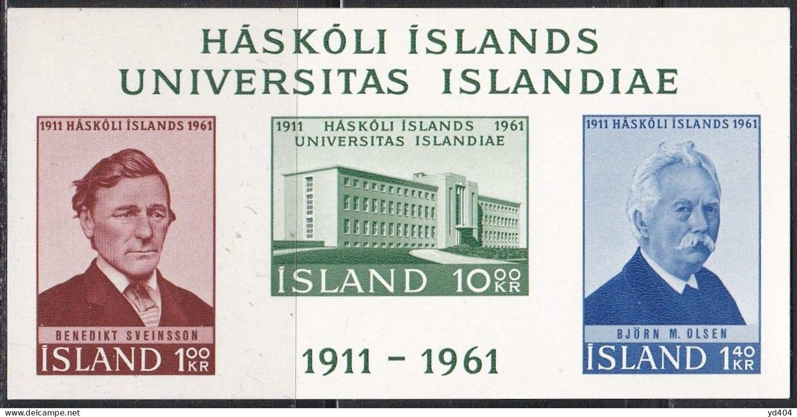 IS473 – ISLANDE – ICELAND – 1961 – ICELAND UNIVERSITY – Y&T # 2 MNH 2,50 € - Blocchi & Foglietti