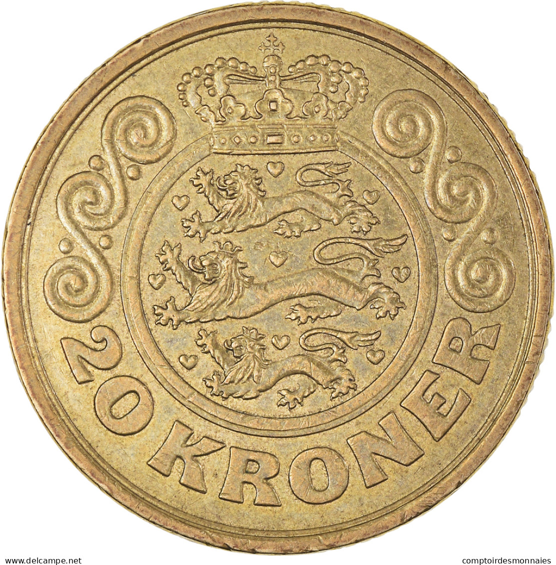 Monnaie, Danemark, Margrethe II, 20 Kroner, 1990, Copenhagen, TTB+ - Dänemark