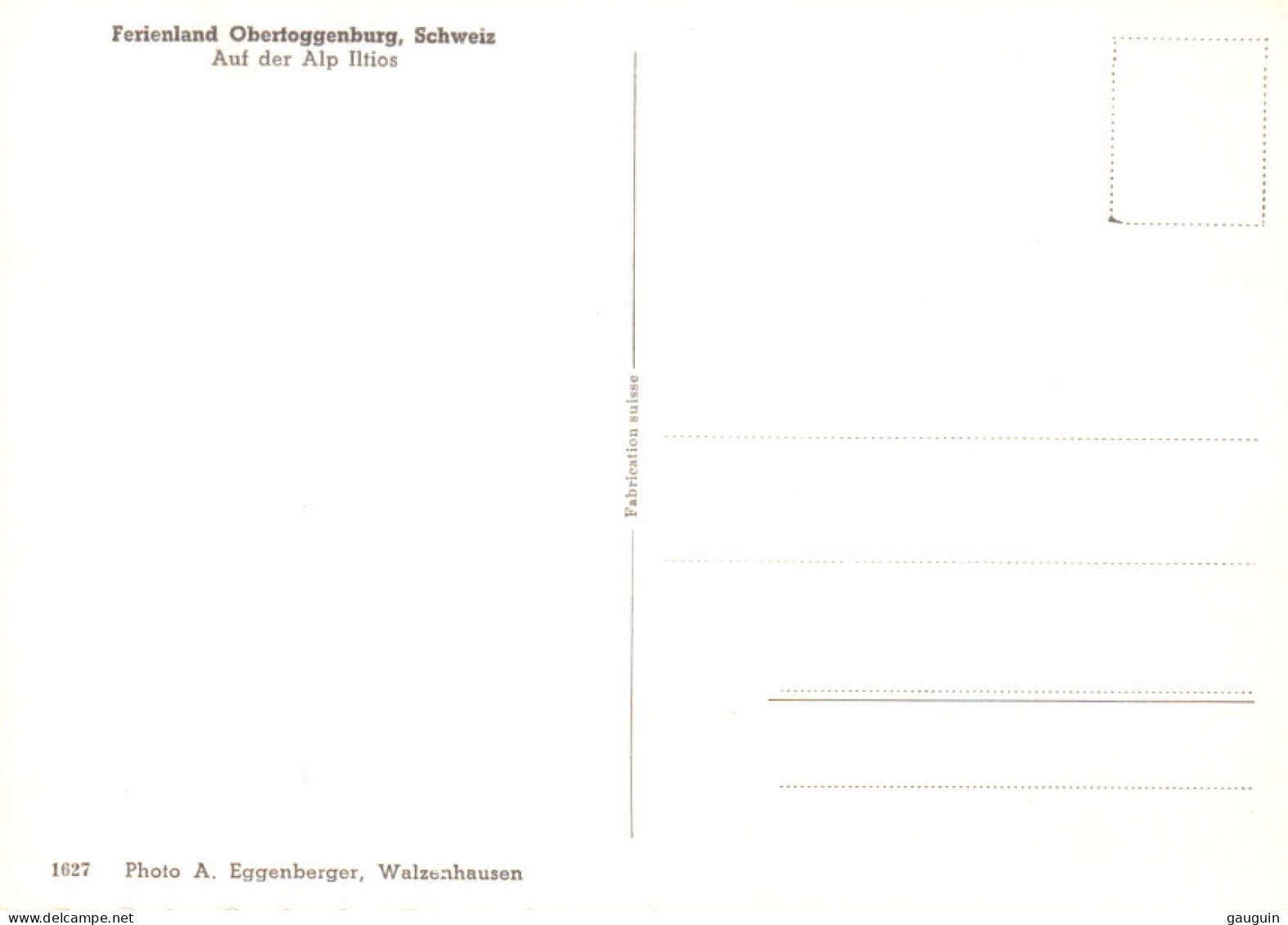 CPSM - OBERTOGGENBURG - Sur L'Alp Iltios (Pâturage Vaches) ... Edition Photo A. Eggenberger, Walzenhausen - Andere & Zonder Classificatie