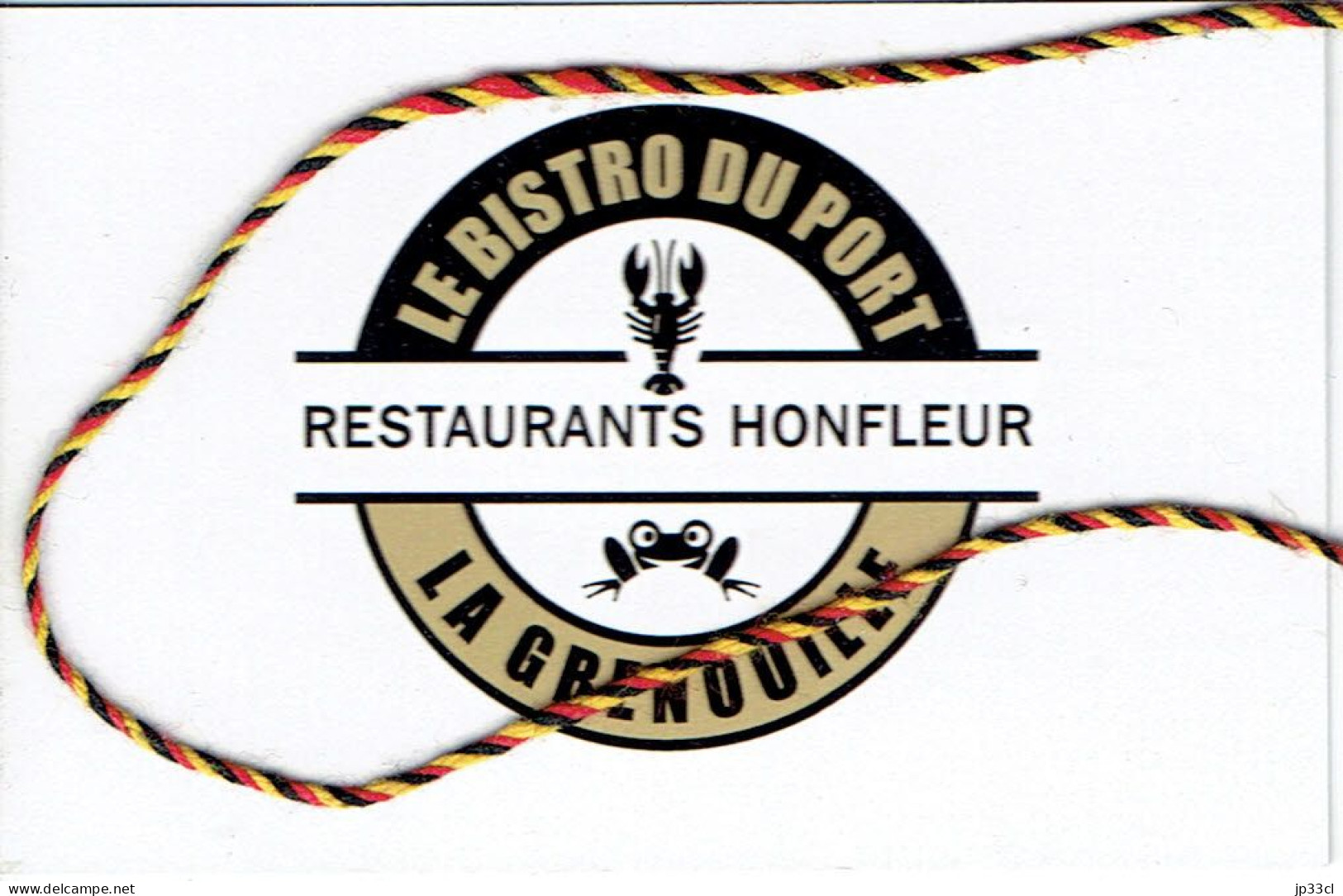 Carte Du Restaurant / Bistro "La Grenouille", Quai De La Quarantaine, Honfleur - Advertising