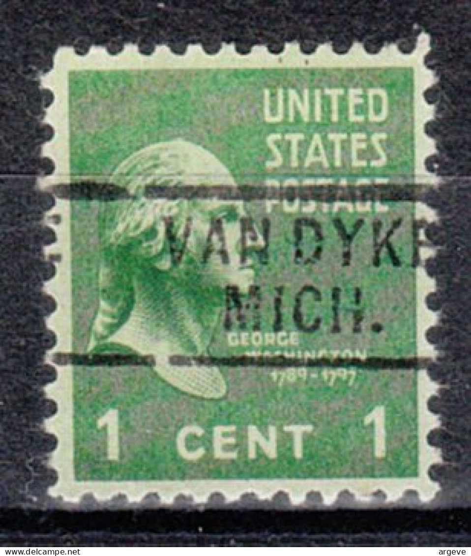 USA Precancel Vorausentwertungen Preo Locals Michigan, Van Dyke 729 - Preobliterati