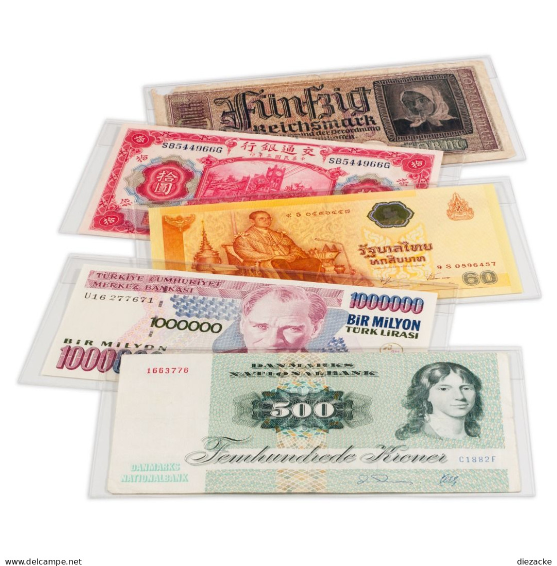 Leuchtturm Schutzhüllen Für Große Banknoten (204 X 123 Mm) 341222 Neu ( - Enveloppes Transparentes